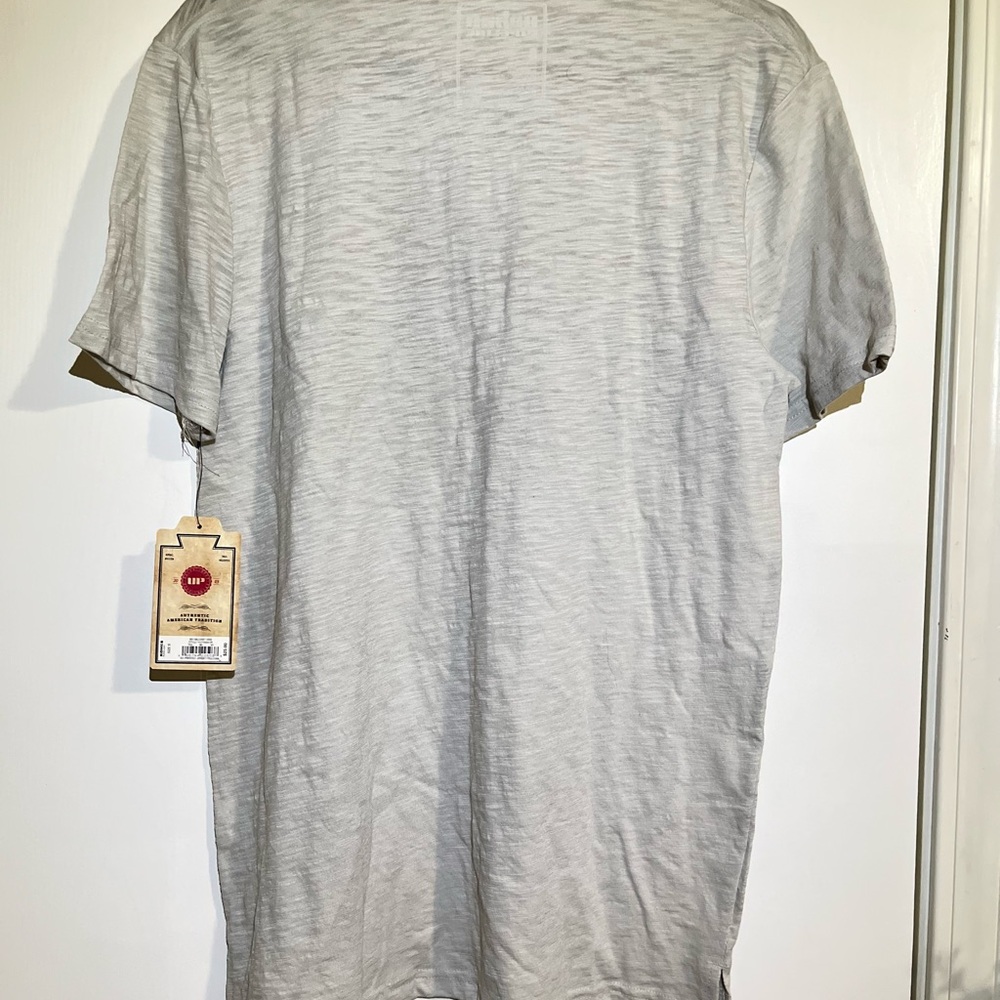 Urban Pipeline Men's Polo Shirt - Gray with Red and Blue Stripes - Picture 2 of 3
